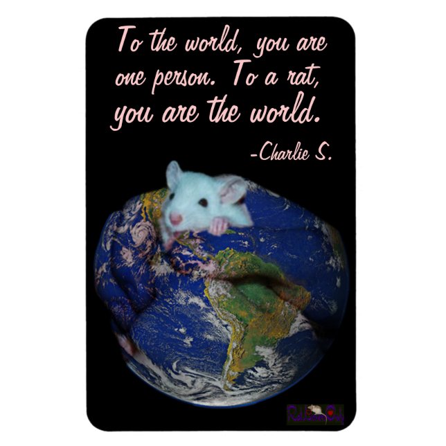 Imán World Rat Flexi Magnet 4"x6" (Vertical)