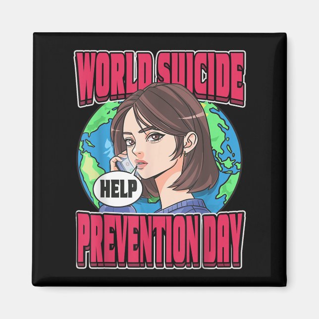 Imán World Suicide Prevention Day Awareness September 1 (Frente)