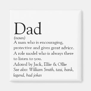 Imán World's Best Ever Dad, Daddy, Father Definition