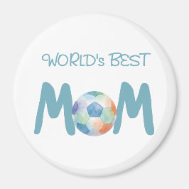 Imán World's Best Soccer Mom Mother's Day Gift