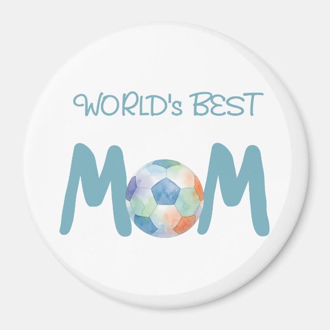 Imán World's Best Soccer Mom Mother's Day Gift (Frente)