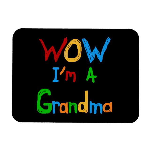 Imán WOW, soy una abuela con camisetas y regalos (Horizontal)