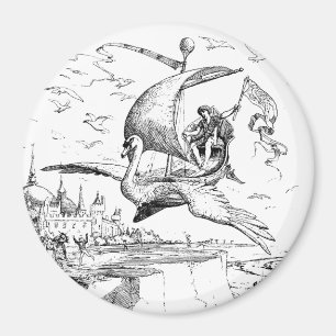 Imán WQ MAGNET 3" : Barco de cisnes voladores mágicos