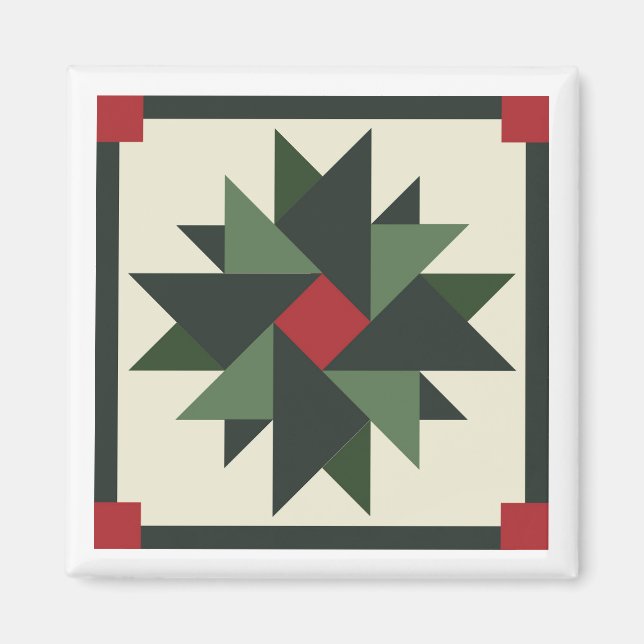 Imán Wreath Barn Quilt Magnet (Frente)