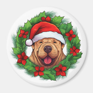 Imán Wreath china de Shar-Pei