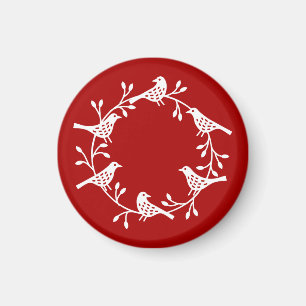 Imán Wreath de aves nórdicas
