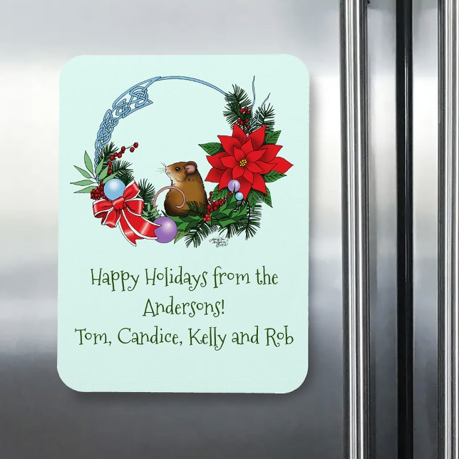 Imán Wreath del ratón navidades (Subido por el creador)