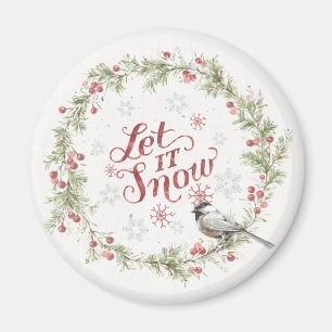 Imán Wreath invernal - Que nieve