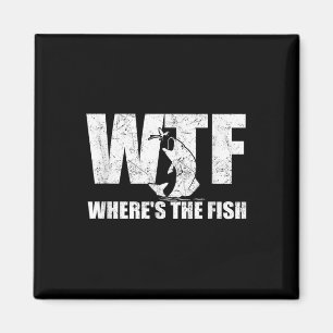 Imán Wtf Wheres The Fish Mens Divertidos Regalos De Pes