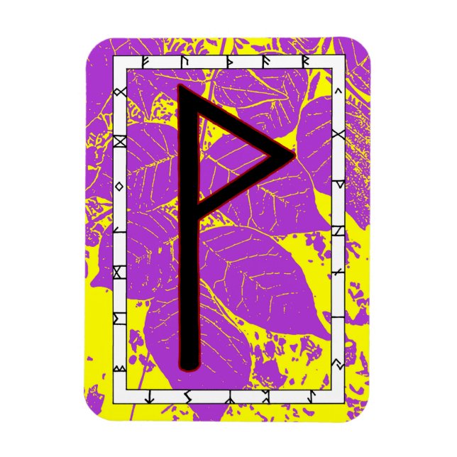 Imán Wunjo Viking Rune Magnet - ¡Alegría! (Vertical)