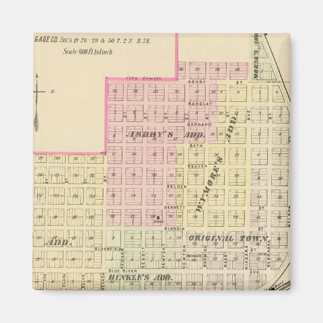 Imán Wymore y Filley, Nebraska (Frente)