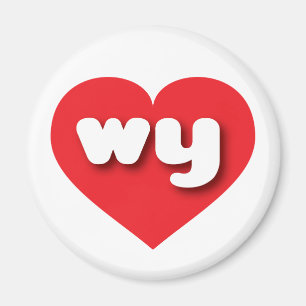 Imán Wyoming Corazón Rojo - Amor