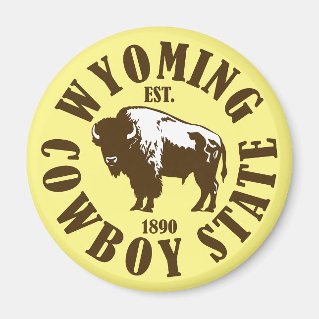 Imán Wyoming, estado de Cowboy (Frente)