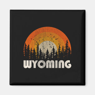 Imán Wyoming - naturaleza divertida vintage senderismo