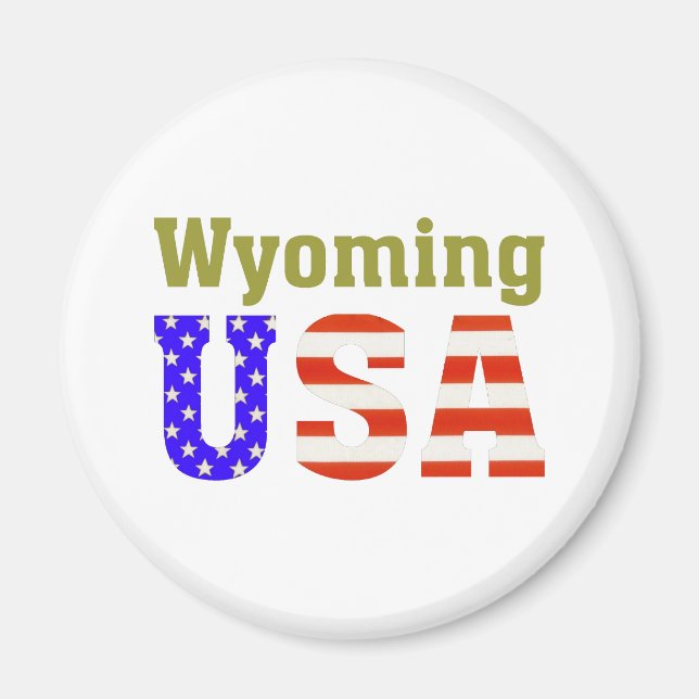 Imán ¡Wyoming USA! (Frente)