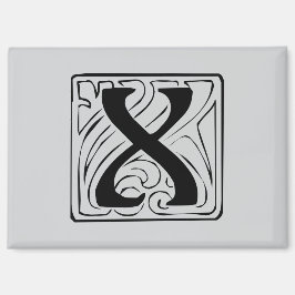 Imán X Monogramm schwarz