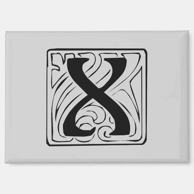 Imán X Monogramm schwarz (Anverso)