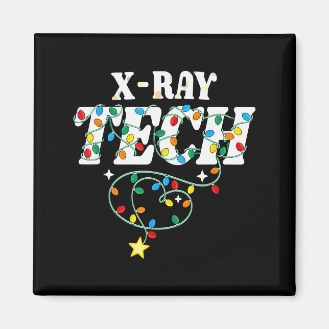 Imán X-ray Tech Christmas Radiologic Technologist Techs (Frente)