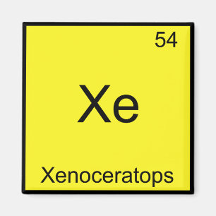 Imán Xe - Xenoceratops Símbolo de elemento de química d
