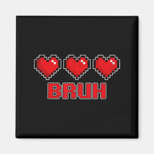 Imán Xel Corazones Divertidos Jugador Bruh, Videojuego 