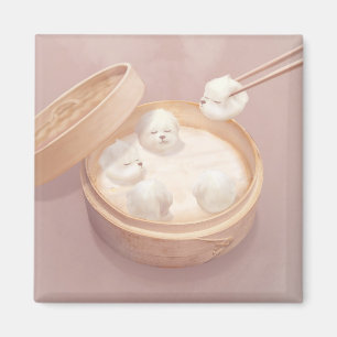 Imán Xiao Long Bao Cute Ilustracion
