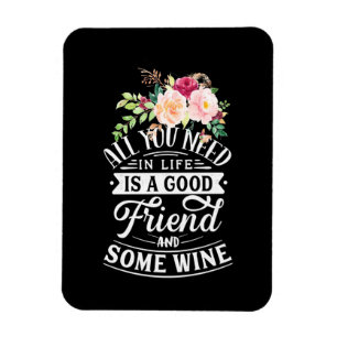 Imán Xmas Gift Good Friend And Some Wine