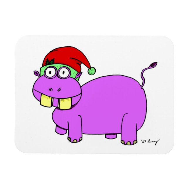 Imán Xmas Hippo Magnate Flexible (Horizontal)
