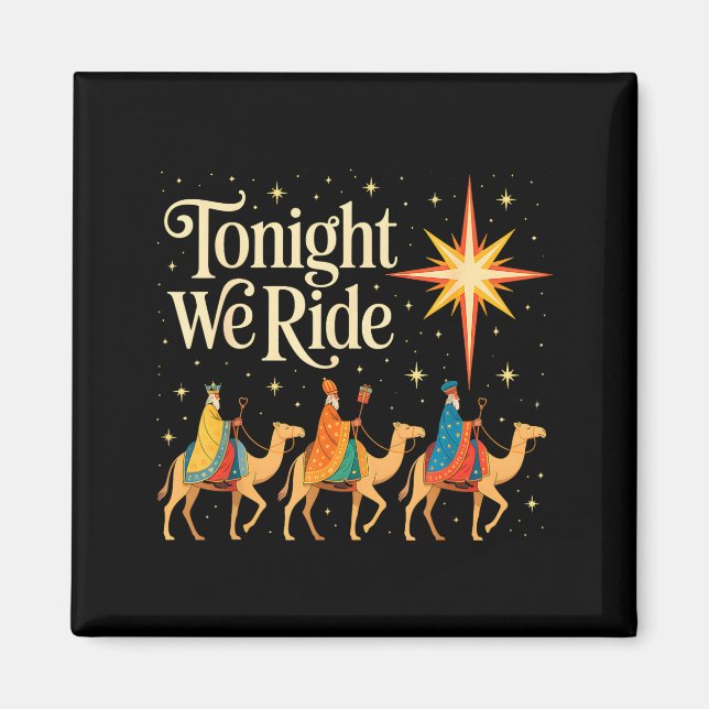 Imán Xmas Men Women Nativity Three Wise Men Tonight We  (Frente)