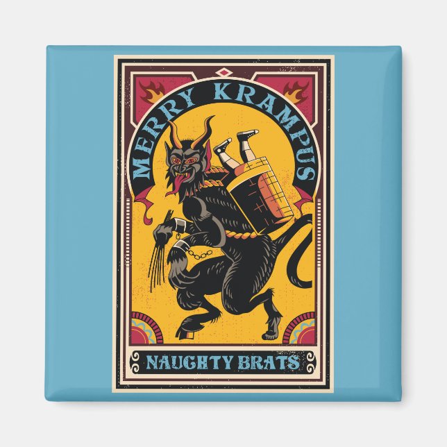 Imán Xmas Merry Krampus Naughty Brats Circus Poster (Frente)