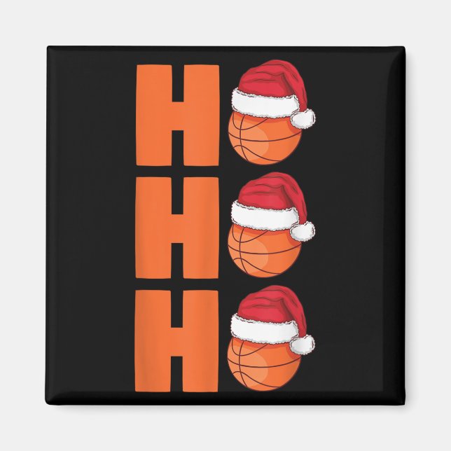 Imán Xmas Papá Noel Baloncesto Navidad  (Frente)