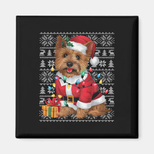 Imán Xmas Sweater Style Ugly Santa Cairn Terrier Dog Ch