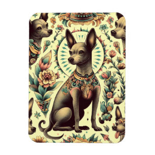 Imán Xoloitzcuintle de época