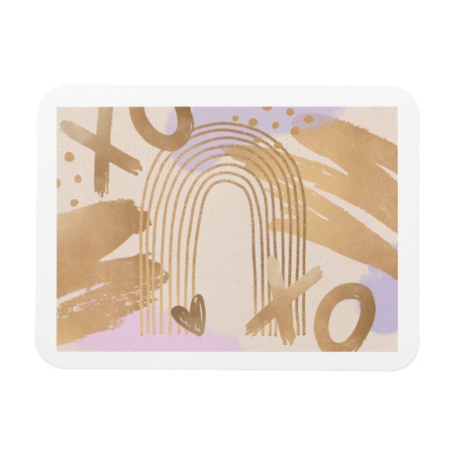 Imán XOXO Arcoiris Oro (Horizontal)
