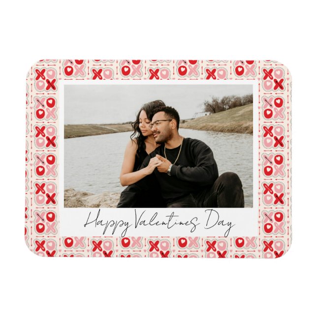 Imán XOXO Día de San Valentín Cuto | Fotografía de pare (Horizontal)