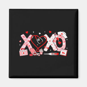 Imán Xoxo Enfermera Día de San Valentín Estetoscopio Sa