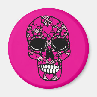 Imán XOXO para siempre - Magnate de cráneo en rosa