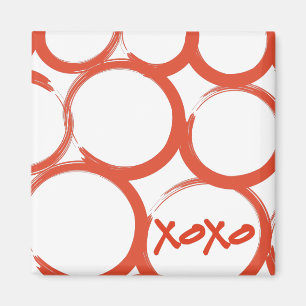 Imán XOXO pintado tarjeta del día de San Valentín