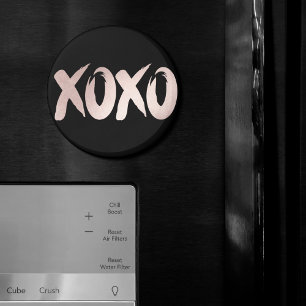 Imán XOXO Rubor Pink   Guión de pincel con letra manual