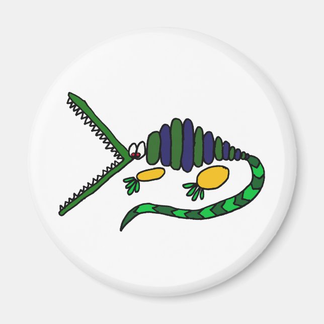 Imán XX-Funky Crocodile Art (Frente)