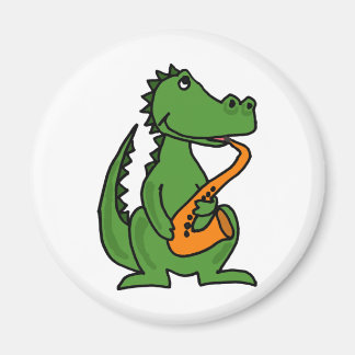 Imán XX- Gator jugando saxofón