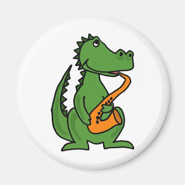 Imán XX- Gator jugando saxofón (Frente)