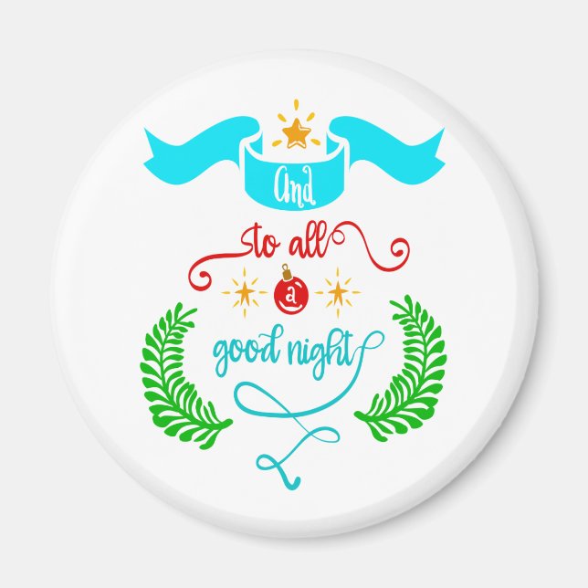Imán Y A Todos Los Navidades De Buenas Noches, Tipograf (Frente)