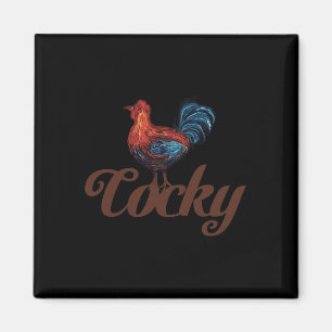 Imán Y amo a los gallos cuidador de gallinero arte 