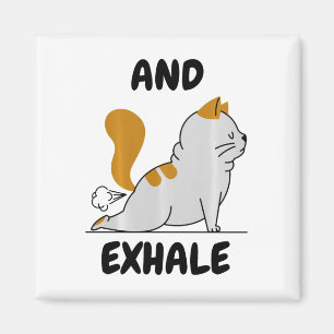 Imán Y Gato De Yoga Exhalando Comfort Colors Adulto Pes