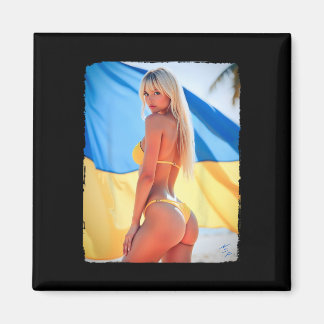 Imán Y Woman On T Shirt - Blonde Bikini Be And Ukraine 