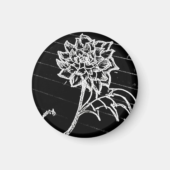 Imán yaie rosas negras flor goth emo    (Frente)