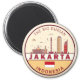 Imán Yakarta Indonesia City Skyline Emblem (Frente)