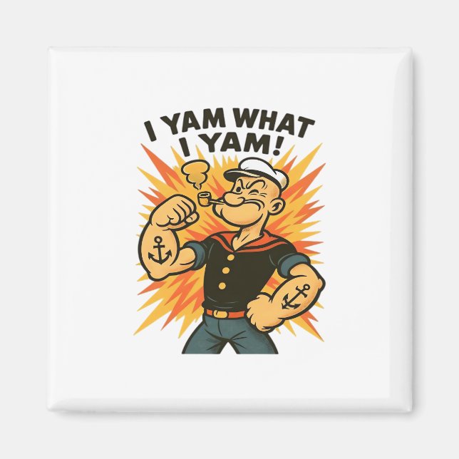Imán Yam Lo Que Yam Popeye Personalizado Cita Clásica (Frente)