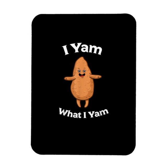 Imán Yam What I Yam - Dancing Sweet Potato Thanksgivi (Vertical)