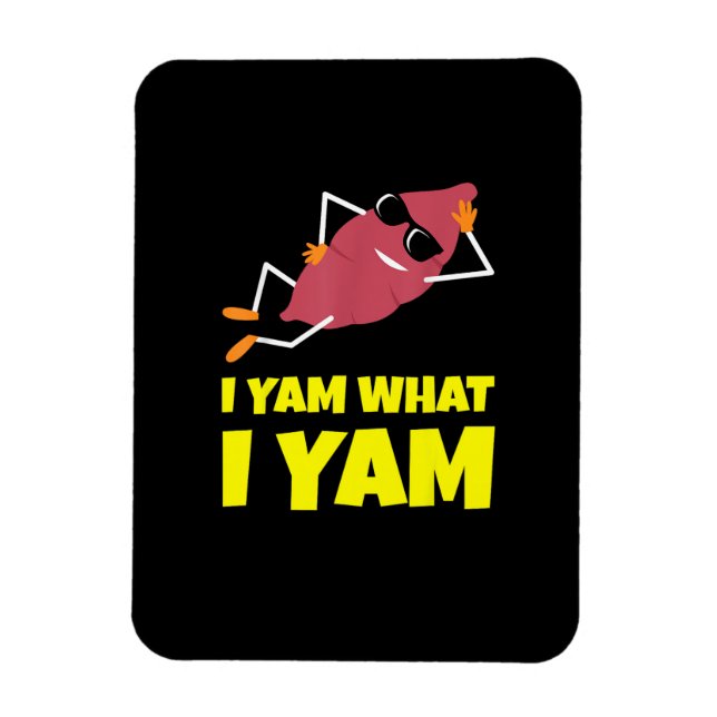 Imán Yam What I Yam Sweet Potato Thankding Sloth D (Vertical)